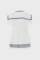 White Nancy Nautical Short Sleeve Dress